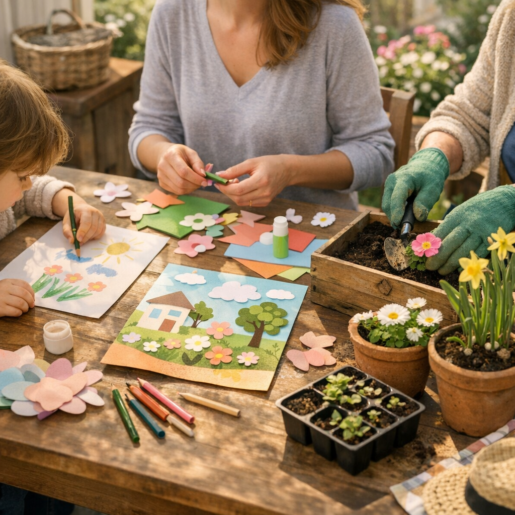 Dessiner, coller, jardiner&nbsp;: des activités manuelles adaptées à chaque âge
