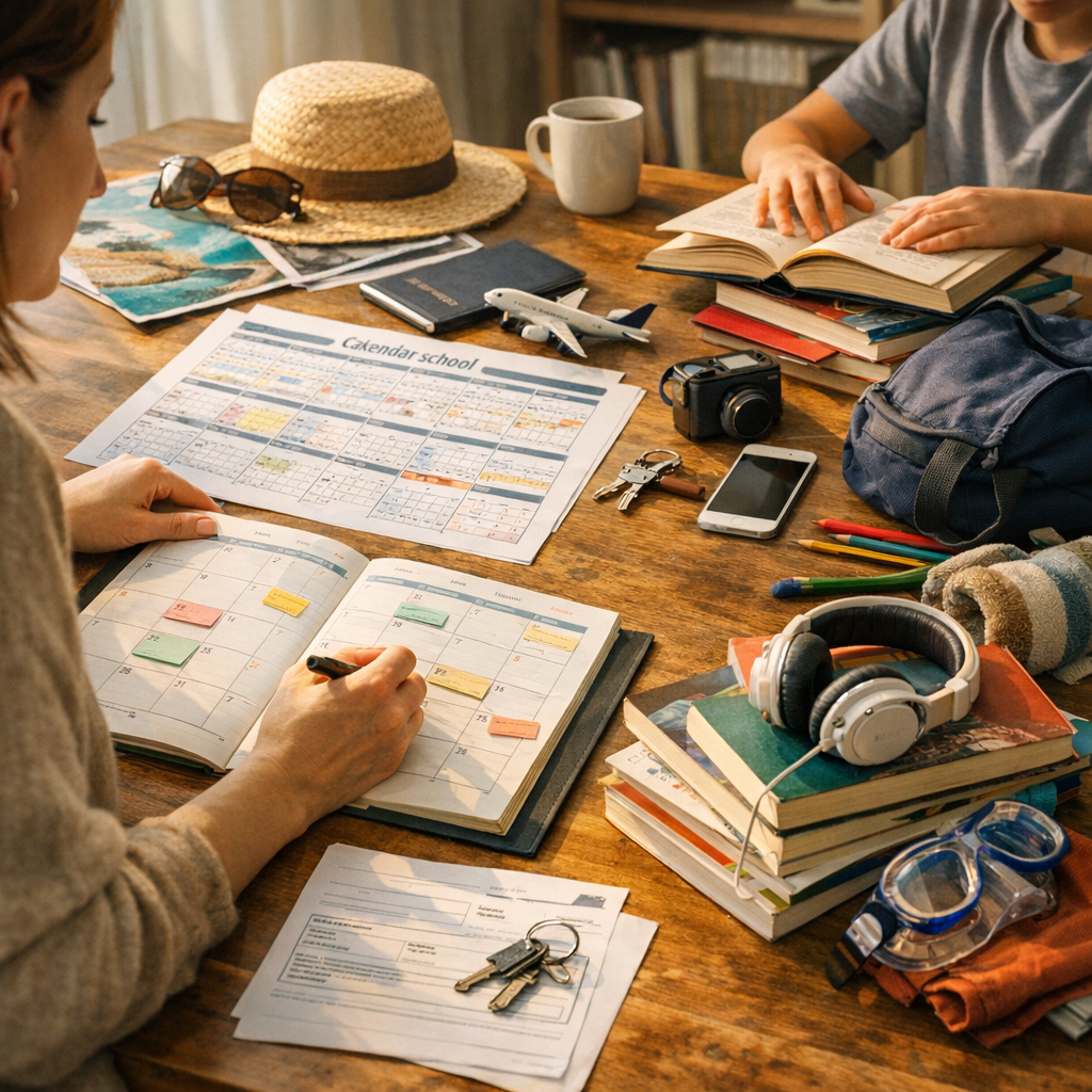 Rétroplanning familial&nbsp;: réserver, inscrire, emprunter sans subir les vacances