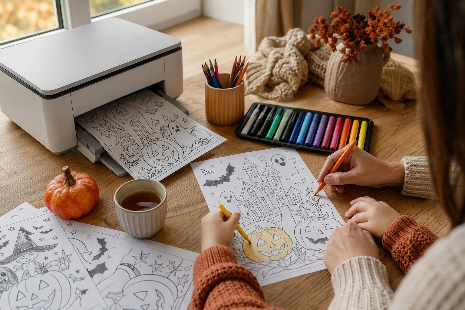 Comment imprimer un coloriage Halloween sans transformer l’activité en corvée ?