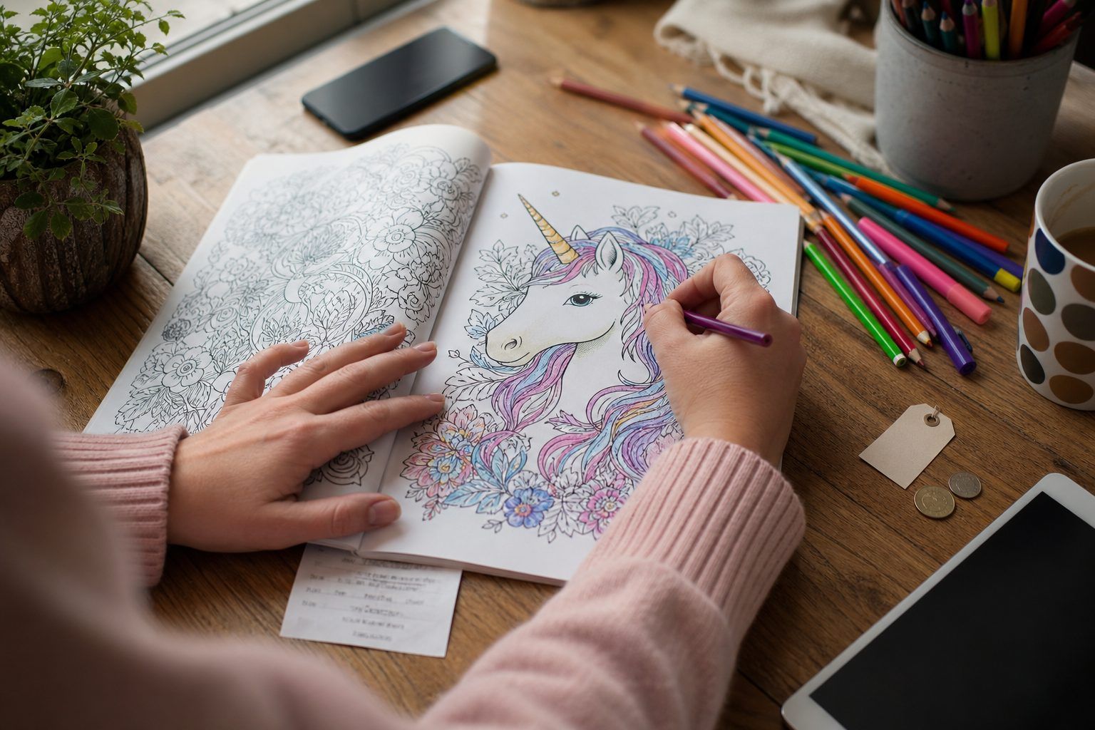 Préparer un coloriage licorne à imprimer