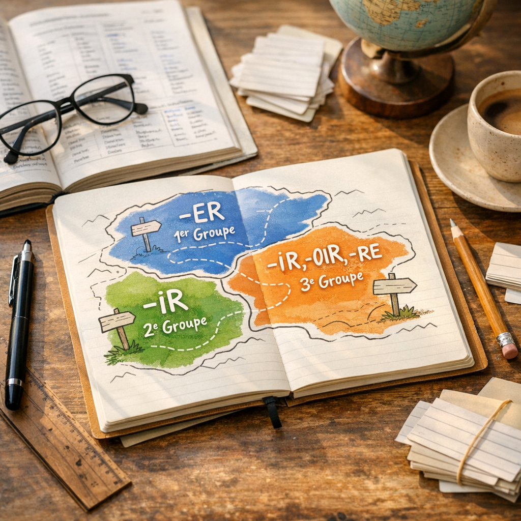 Les groupes de verbes français : une carte simple pour s’orienter