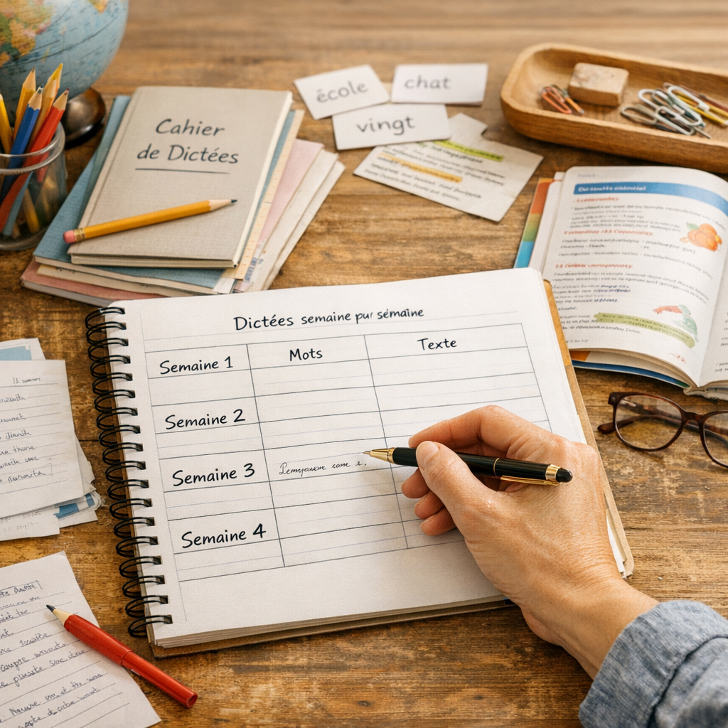 Organiser une progression de dictées semaine par semaine