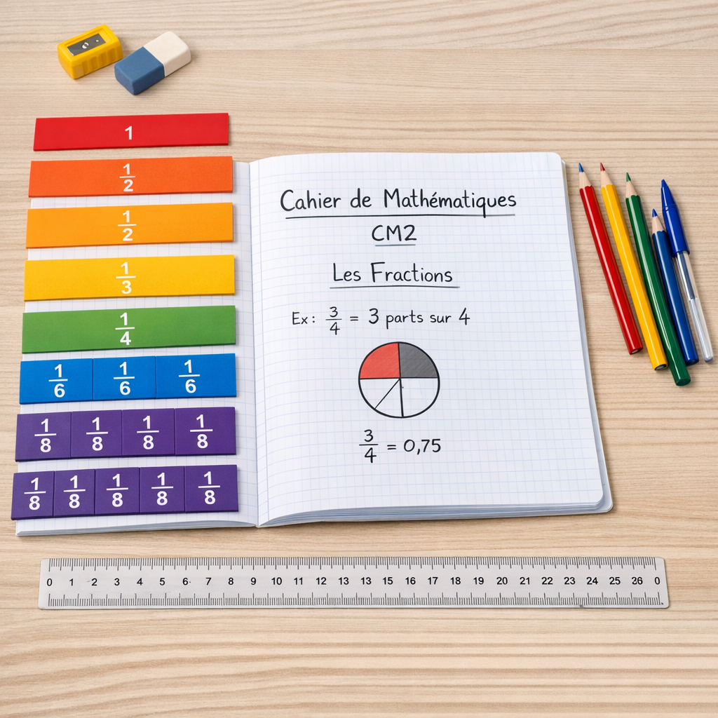Une fraction en CM2 se comprend mieux avec des repères visuels