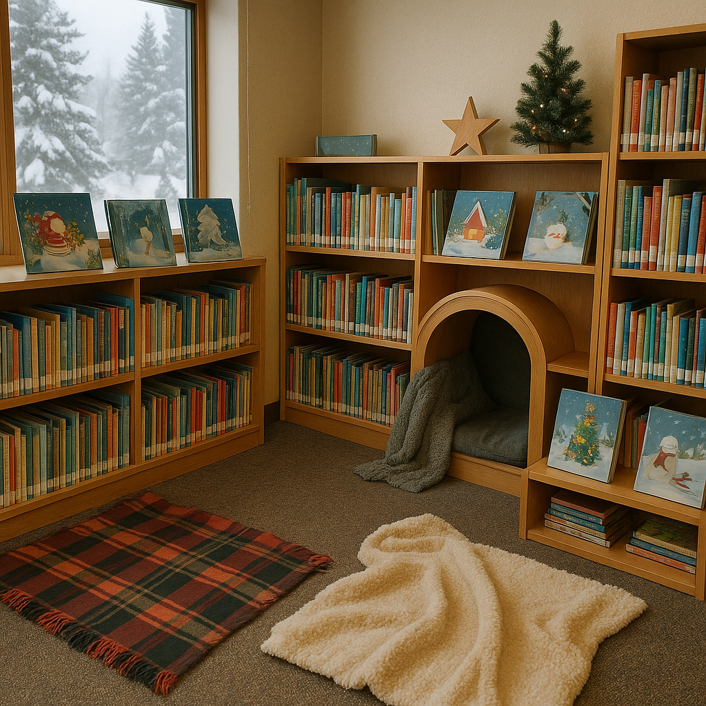 Lectures jeunesse pour patienter avant Noël à la bibliothèque