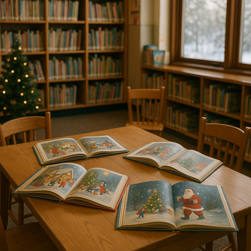 Livres jeunesse de Noël à emprunter en bibliothèque