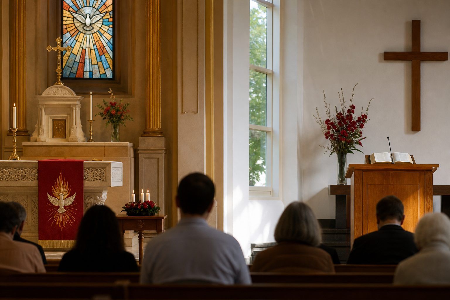 La Pentecôte est-elle célébrée de la même façon chez les catholiques et les protestants ?