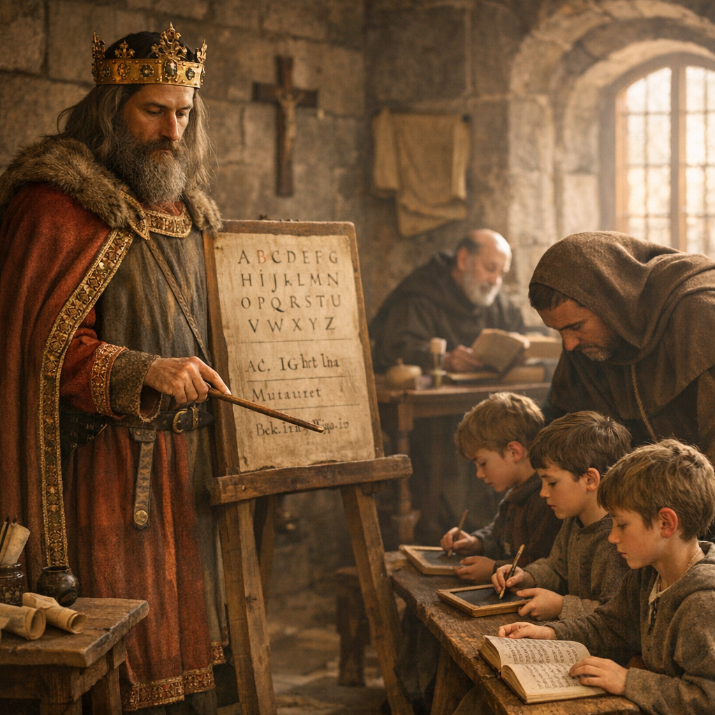 Charlemagne a-t-il inventé l’école&nbsp;? Ce que dit vraiment l’histoire
