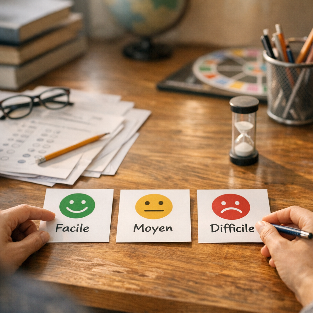 Facile, moyen ou difficile&nbsp;: choisir le bon niveau de questions