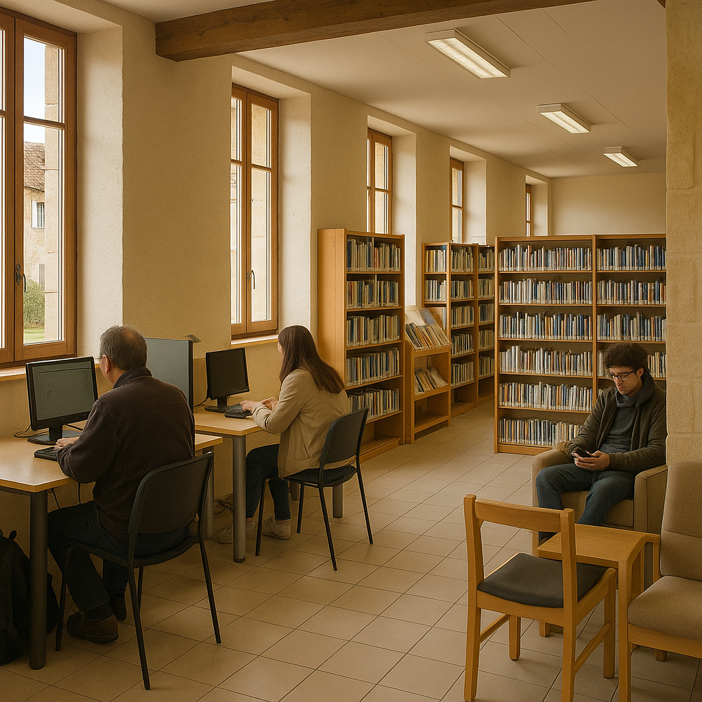 Wifi et postes informatiques en bibliothèque Touraine Vallée
